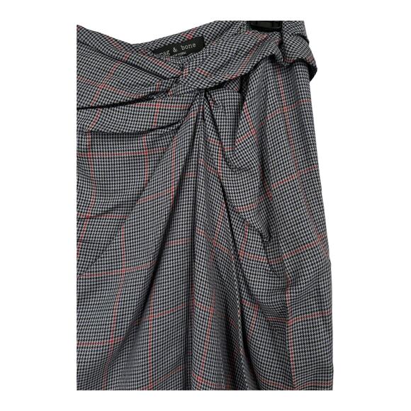 Rag & Bone Skirt Amber Plaid Silk gray size 10 - Picture 4 of 8